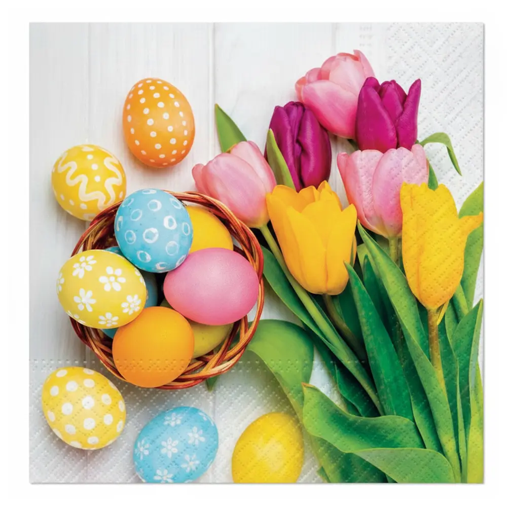 Zdjęcie produktu Serwetki Papierowe Wielkanocne na Stół i Decoupage Eko 33x33 cm 20szt. EASTER BLOOM