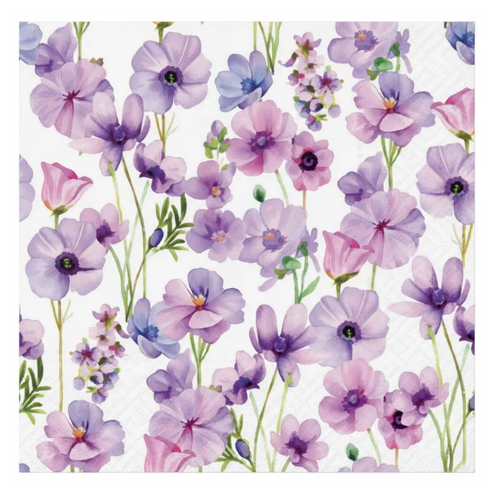 Zdjęcie produktu Serwetki Papierowe na Stół i Decoupage Eko 33x33 cm 20szt. WILD VIOLET