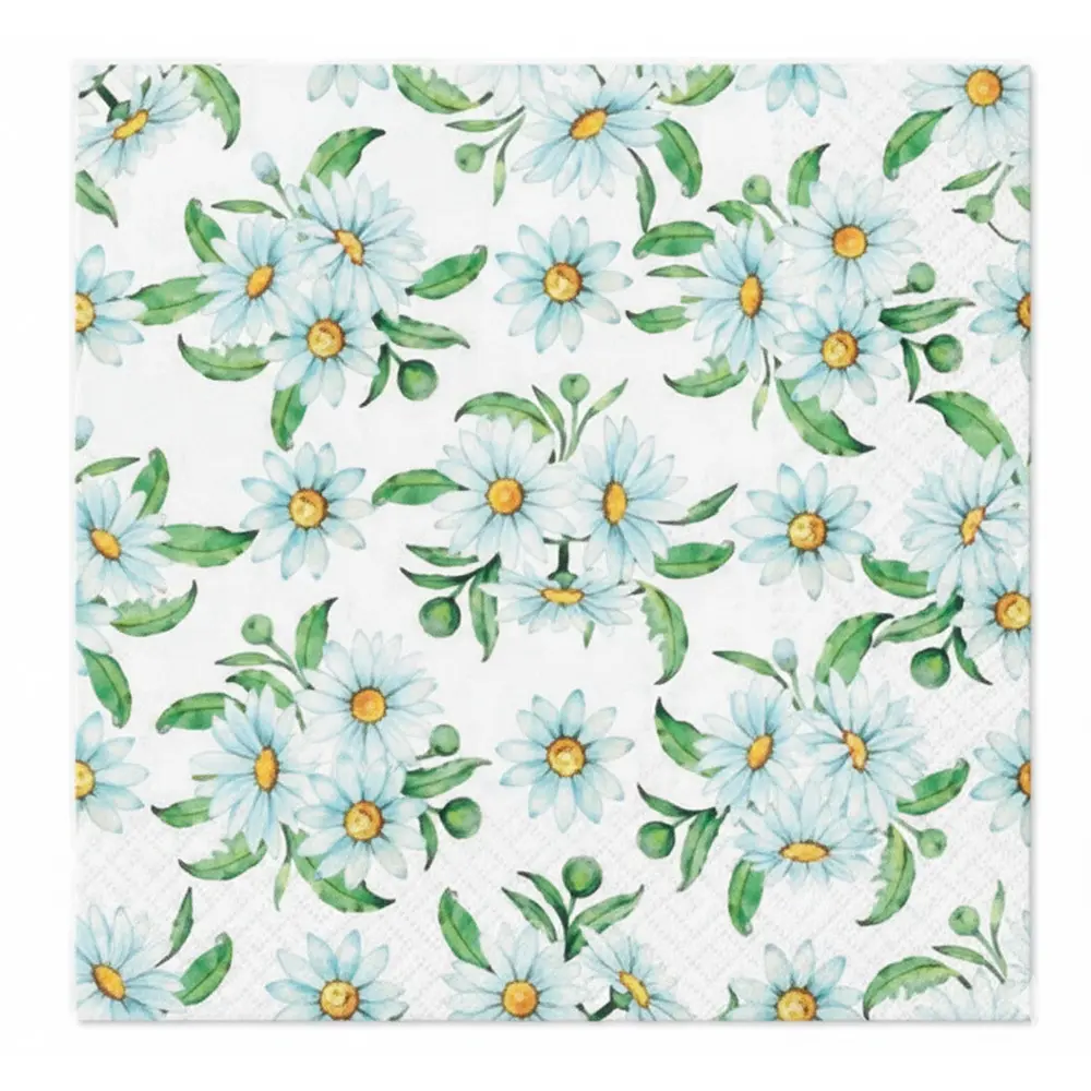 Zdjęcie produktu Serwetki Papierowe na Stół i Decoupage Eko 33x33 cm 20szt. CHAMOMILE PRINT