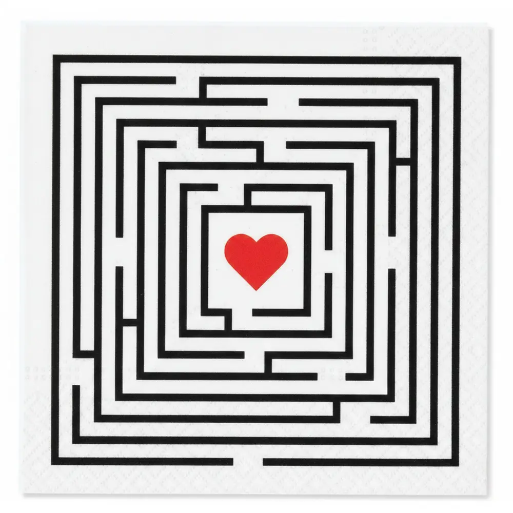 Zdjęcie produktu Serwetki Papierowe na Stół i Decoupage Eko 33x33 cm 20szt. MAZE LOVE