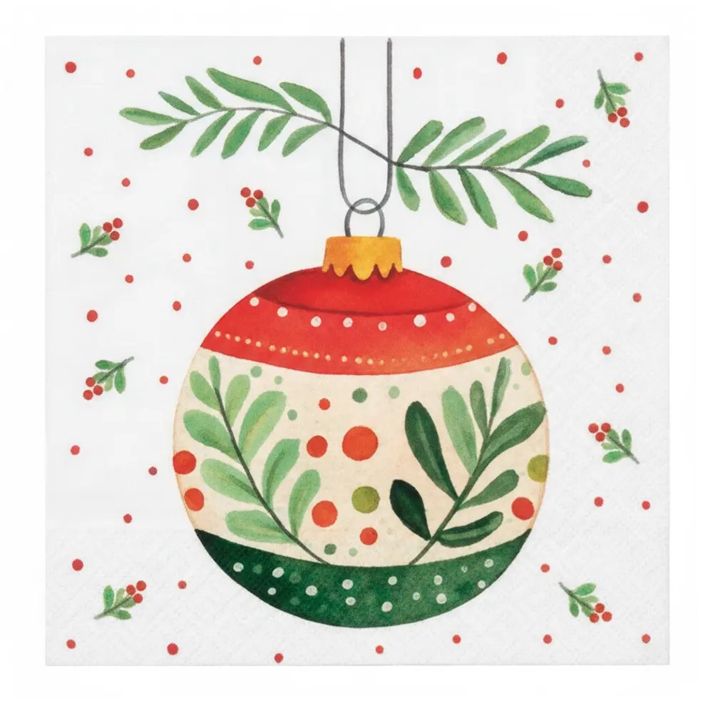 Zdjęcie produktu Serwetki Papierowe na Stół i Decoupage Eko 33x33 cm 20szt. FESTIVE BALL