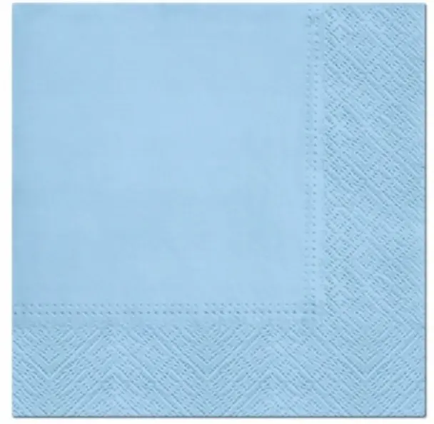 Zdjęcie produktu Serwetki papierowe PAW błękitne azurro 3-warstwowe chłonne dekoracyjne 33x33cm 20 szt.