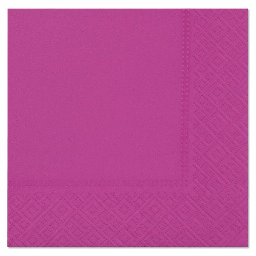 Zdjęcie produktu Serwetki papierowe PAW różowy cyclamenowy 3-warstwowe chłonne dekoracyjne 33x33cm 20 szt.