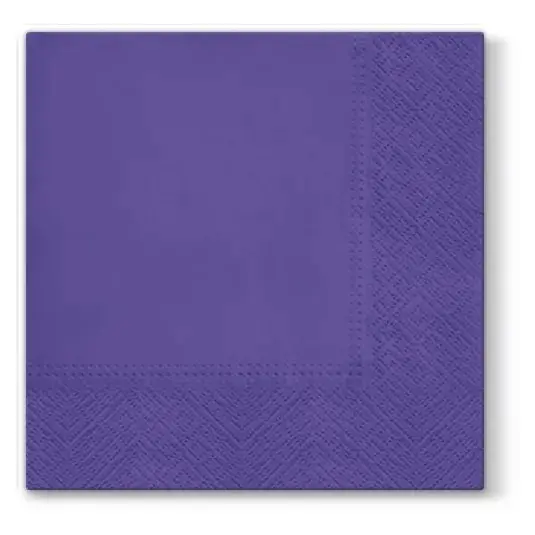Zdjęcie produktu Serwetki papierowe PAW fiolet 3-warstwowe chłonne dekoracyjne 33x33cm 20 szt.