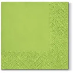 Zdjęcie produktu Serwetki papierowe PAW zielony kiwi 3-warstwowe chłonne dekoracyjne 33x33cm 20 szt.