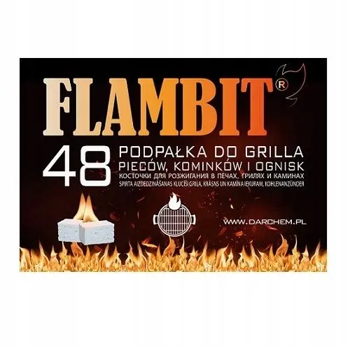 Zdjęcie produktu Podpałka do grilla Flambit biała rozpałka kostka grill kominek 48 kostek