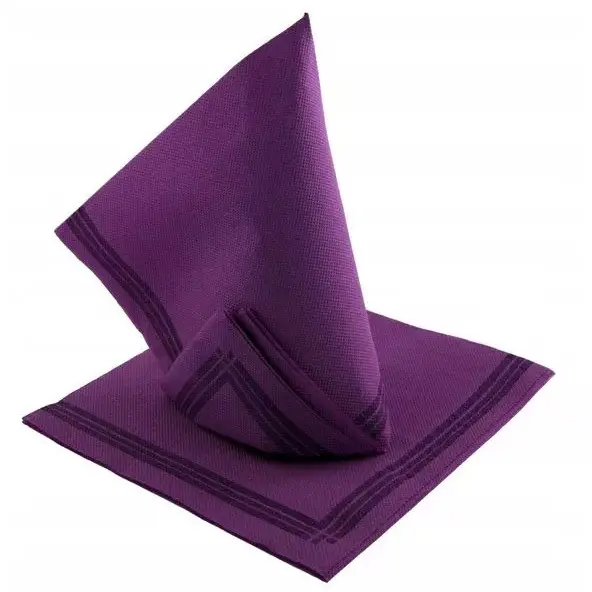 Zdjęcie produktu Serwetki Papierowe z bibuły FSC Tendance purpurowe z paskami grube chłonne 38x38cm 50szt.