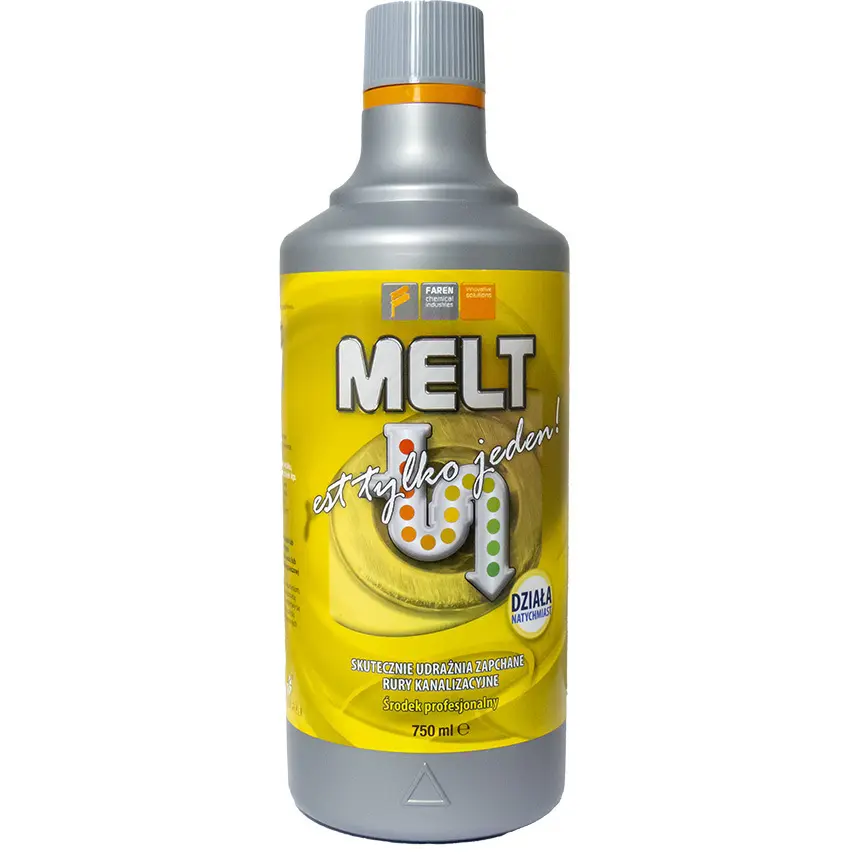 Zdjęcie produktu Środek do udrożniania rur kanalizacji Melt silny preparat odtykacz 750ml