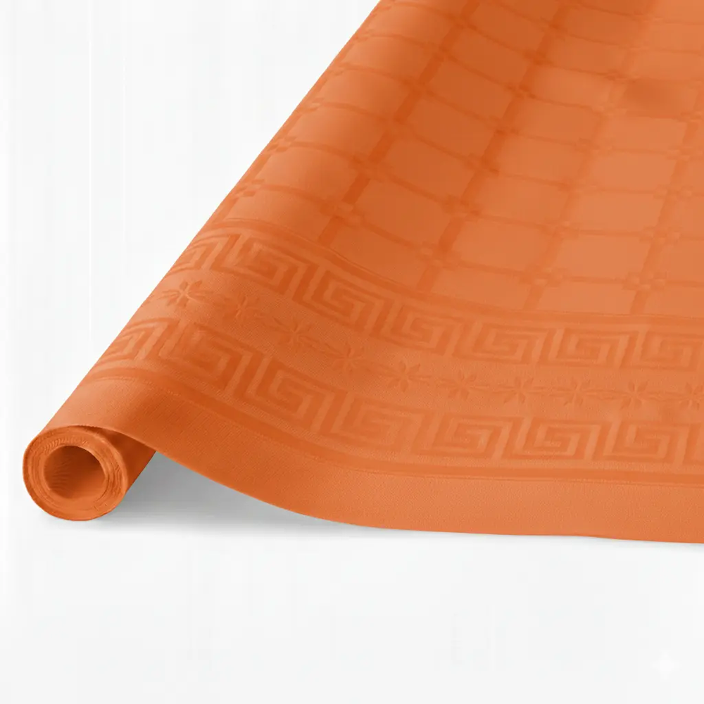 Zdjęcie produktu Obrus papierowy pomarańczowy jednorazowy w rolce dekoracyjny przyjęcie 118cmx6m