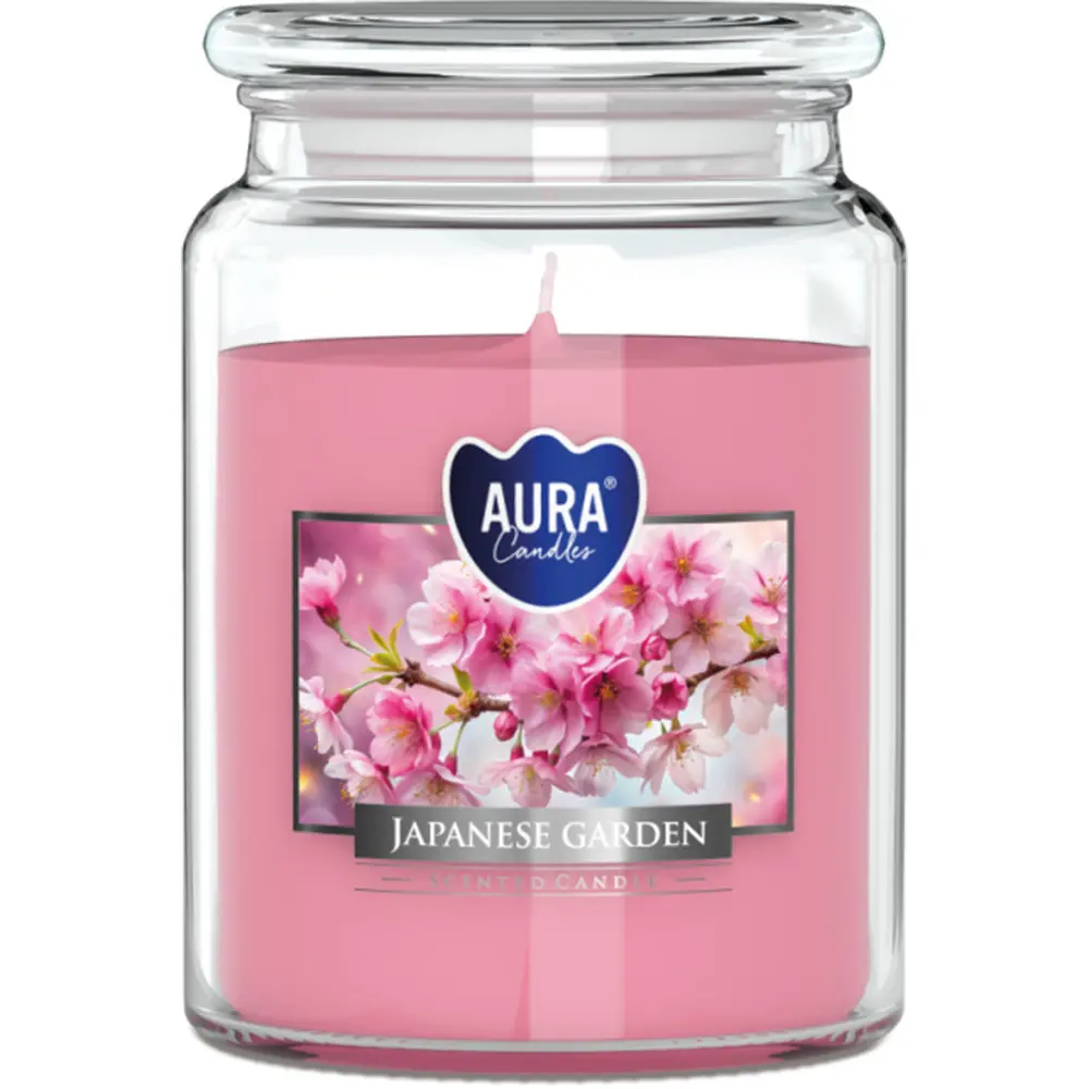 Zdjęcie produktu Świeca zapachowa Aura Japoński ogród w słoju duża 500g snd99-476