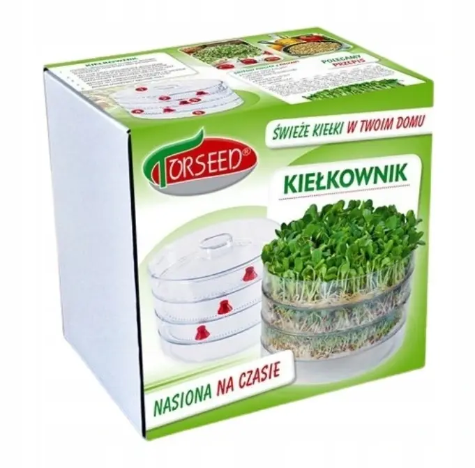 Zdjęcie produktu Kiełkownica naczynie do uprawy kiełków 3 poziomy domowa hodowla nasion 20cm