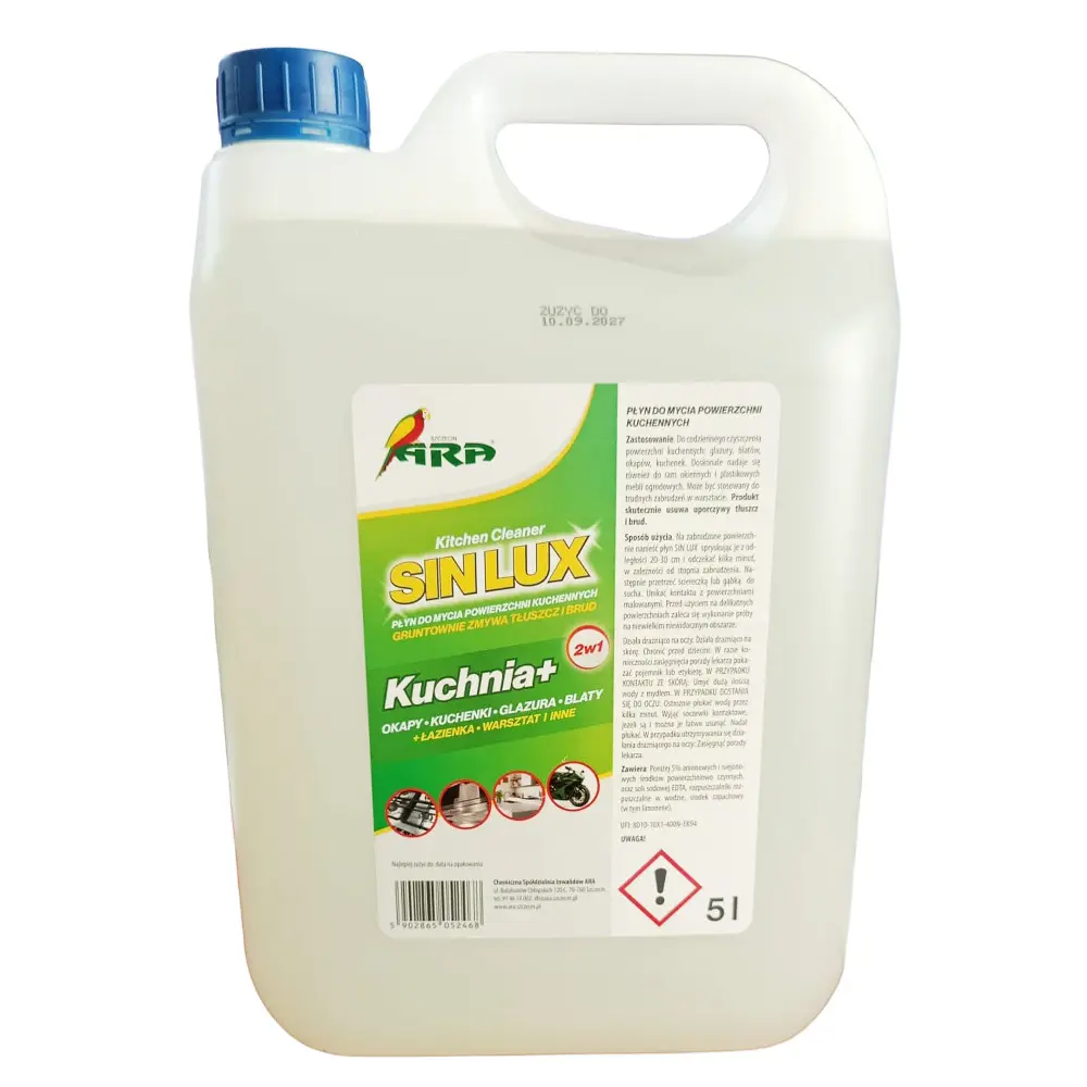 Zdjęcie produktu SIN-LUX płyn do kuchni 5L odtłuszczacz mocny mycie okapu blatów mebli