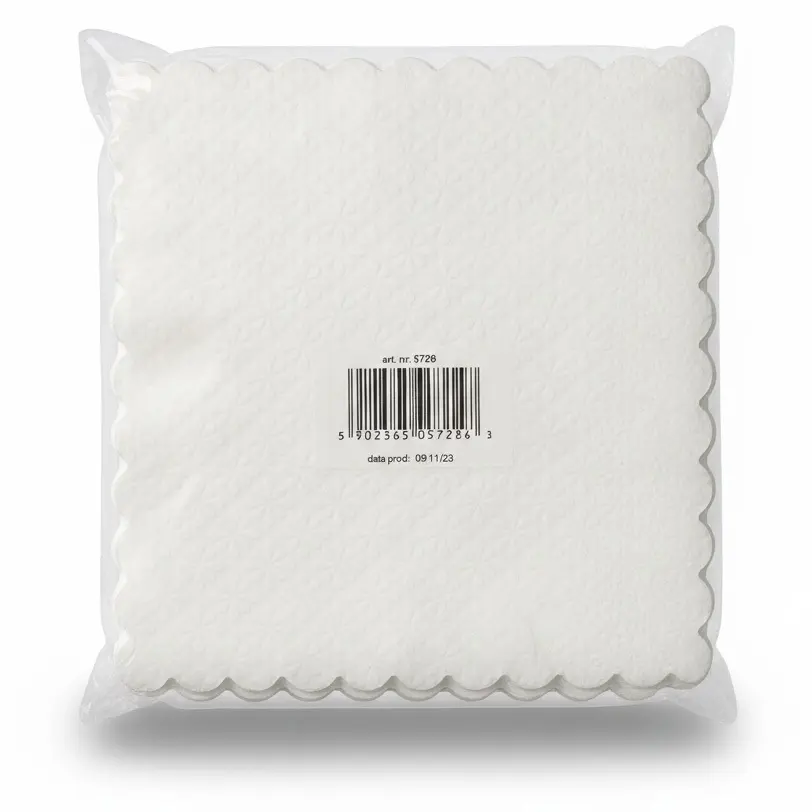 Zdjęcie produktu Serwetki gastronomiczne ząbkowane białe 17x17 cm catering eventy 400 szt.