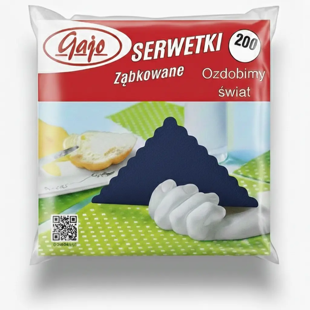 Zdjęcie produktu Serwetki papierowe granatowe celuloza gastronomiczne 15x15cm 200szt.