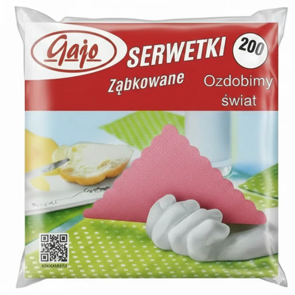Zdjęcie produktu Serwetki papierowe różowe celuloza gastronomiczne 15x15cm 200szt.