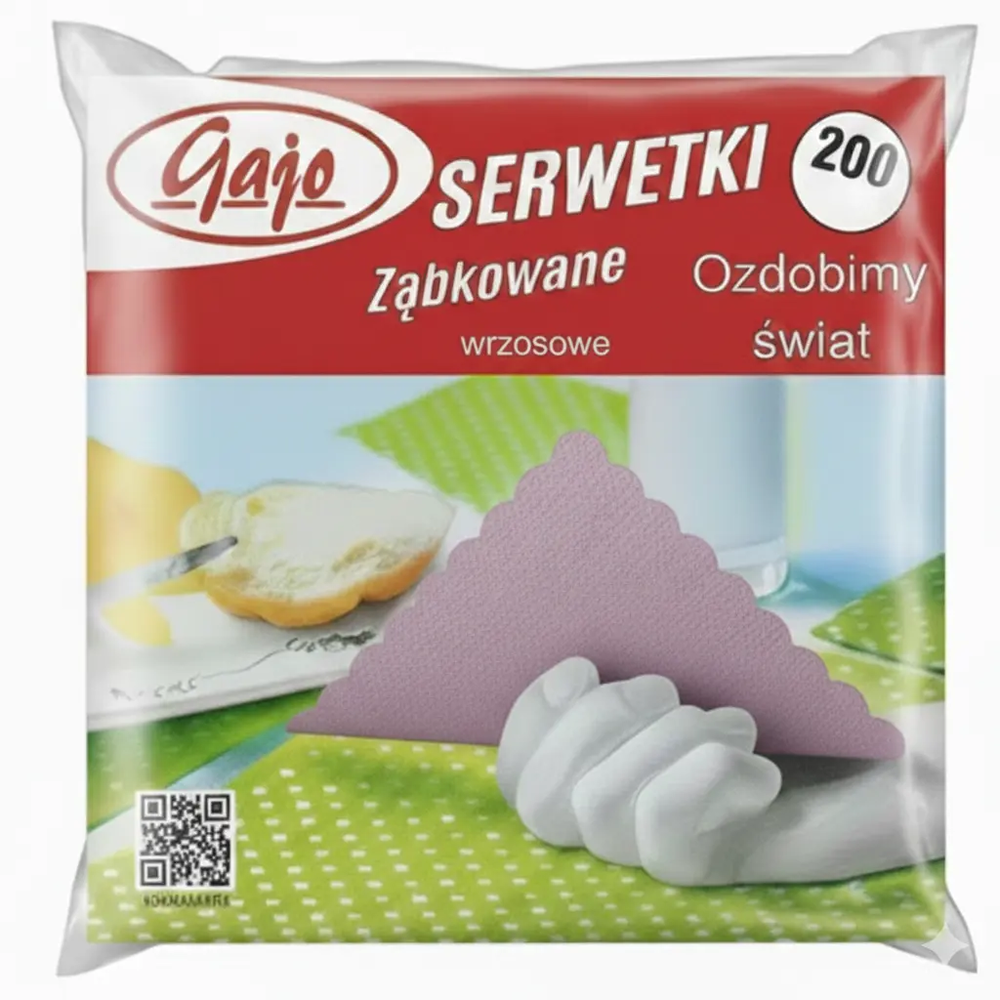 Zdjęcie produktu Serwetki papierowe żółte celuloza gastronomiczne 15x15cm 200szt.