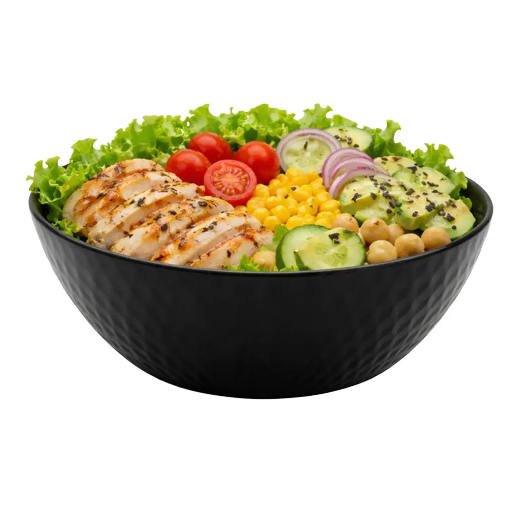 Zdjęcie produktu Salaterka Czarna Opal Diamond 16cm Miseczka Szkło Opalowe na Zupę Przekąski