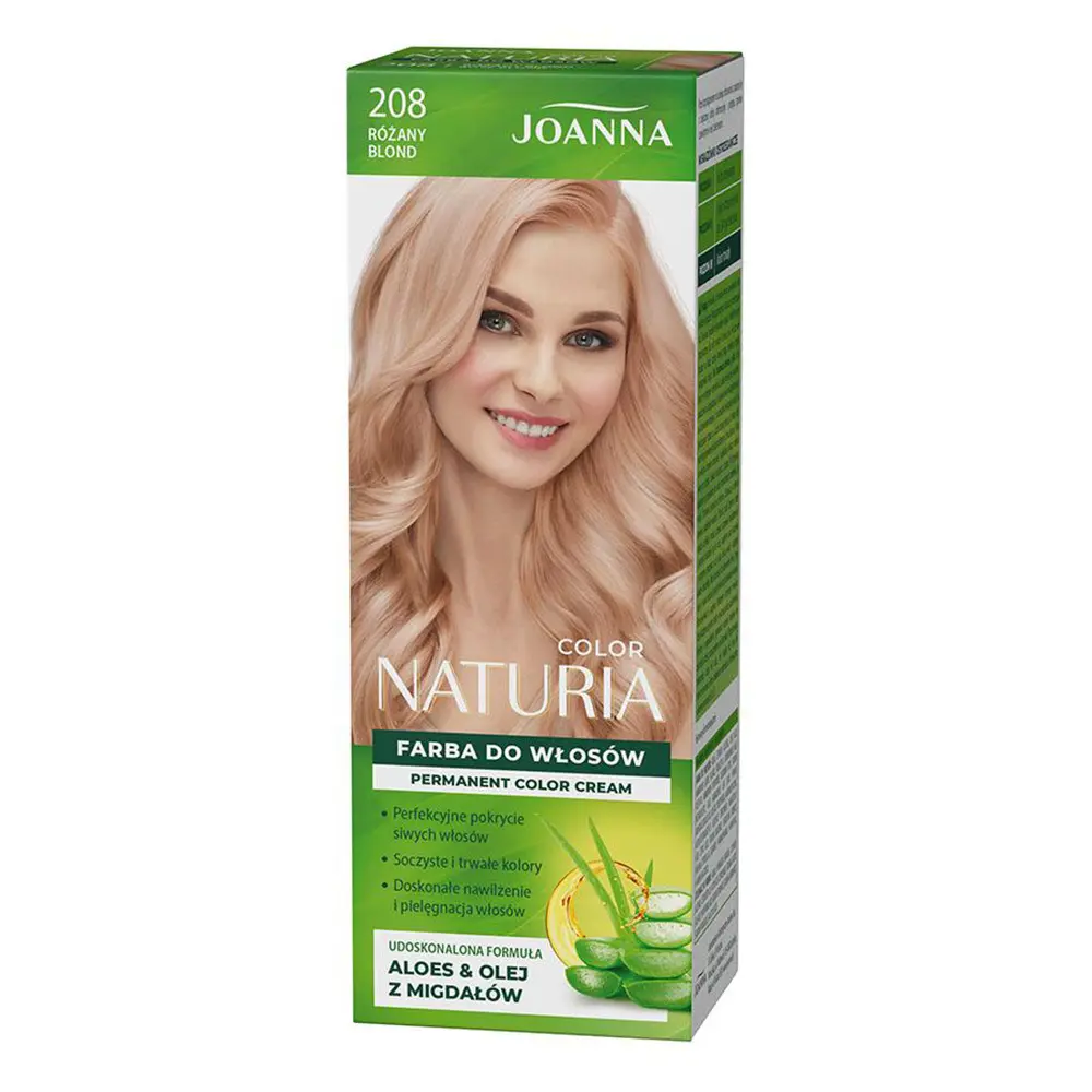 Zdjęcie produktu Naturia Color 208 Różany Blond Farba do włosów Joanna Trwała z Aloesem