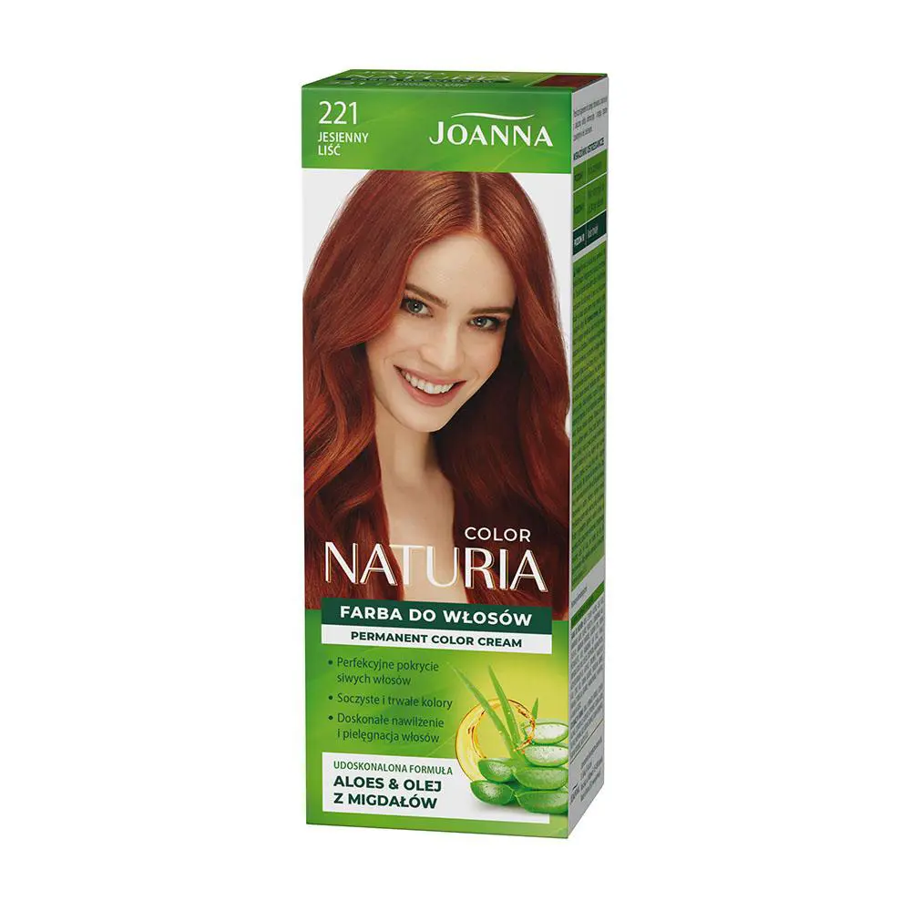 Zdjęcie produktu Joanna Naturia Color farba jesienny liść 221 miedziany brąz trwała aloes