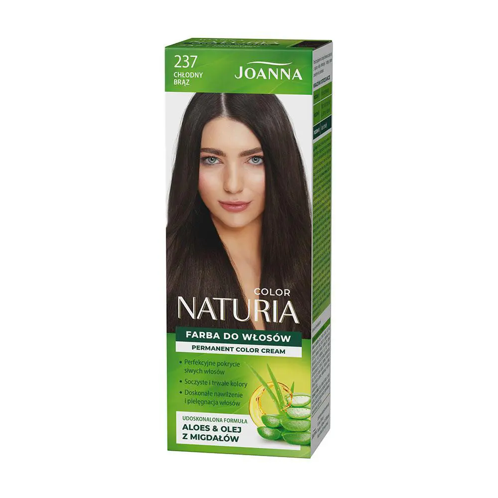 Zdjęcie produktu Naturia Color Farba do włosów 237 Chłodny Brąz Trwała Kryjąca Joanna