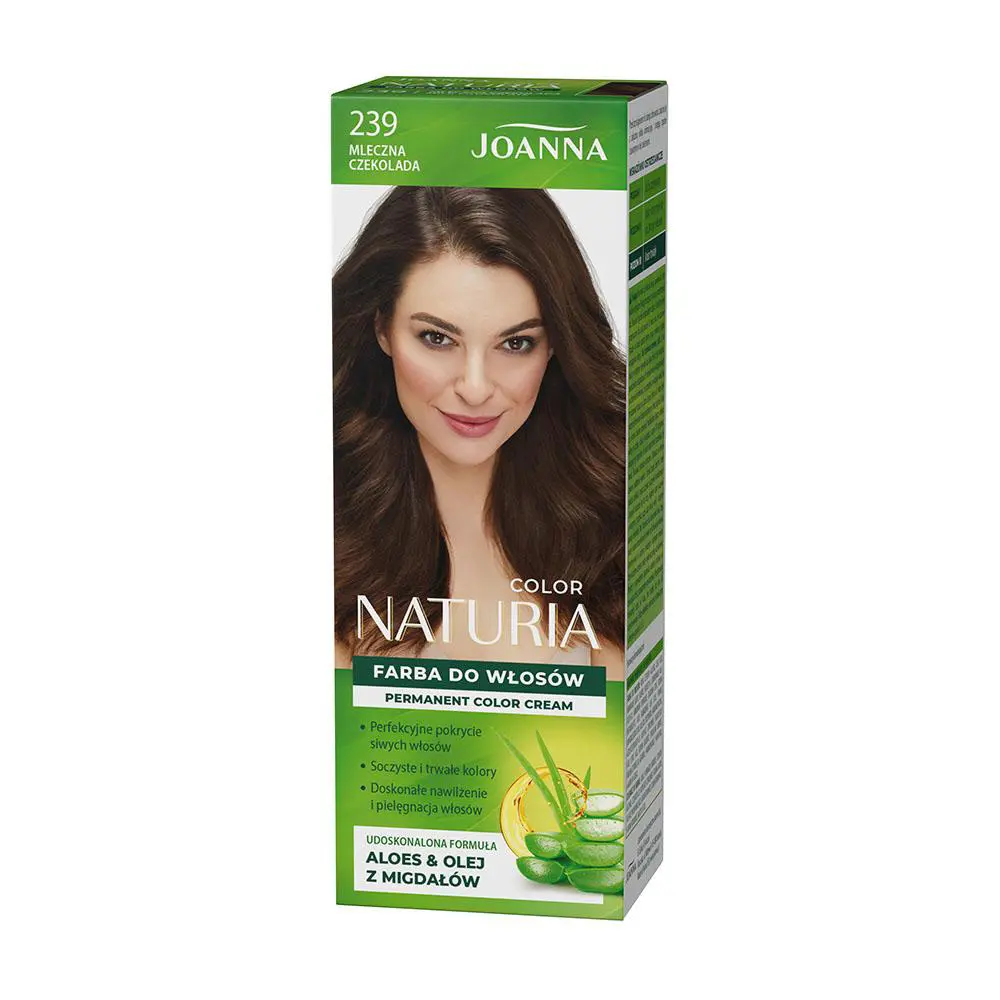 Zdjęcie produktu Joanna Naturia Color farba trwała 239 Mleczna czekolada brąz aloes migdał