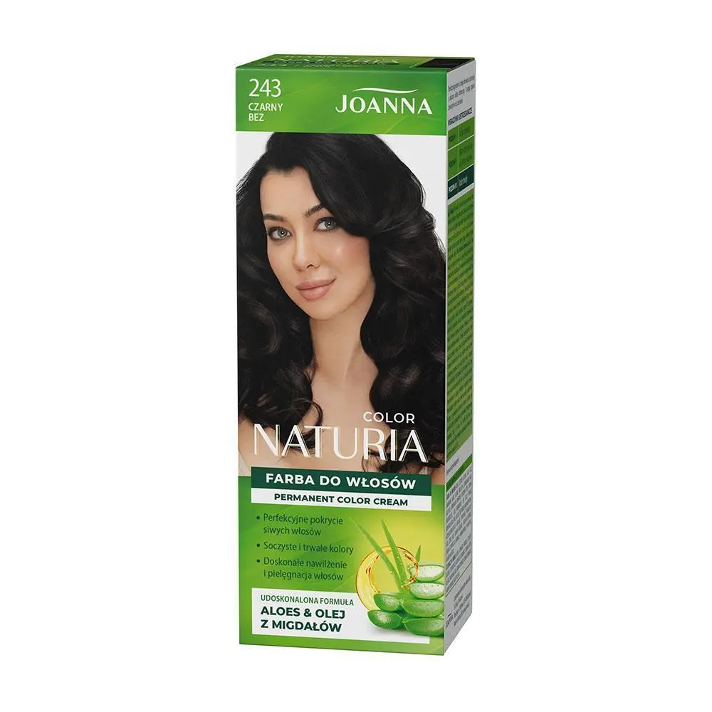 Zdjęcie produktu Joanna Naturia Color 243 Czarny Bez Farba do Włosów Trwała z Aloesem