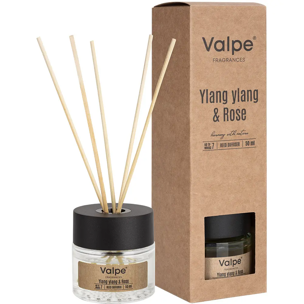 Zdjęcie produktu Dyfuzor zapachowy z patyczkami Ylang Ylang i Róża odświeżacz powietrza dz50-384 50ml