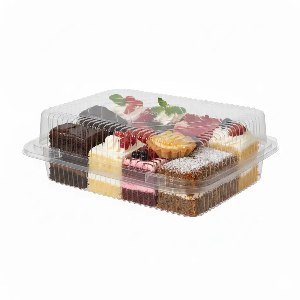 Zdjęcie produktu Pojemnik na Ciasto prostokątny cukierniczy zamykany PET 206x156x70mm ALI10C 50szt. 