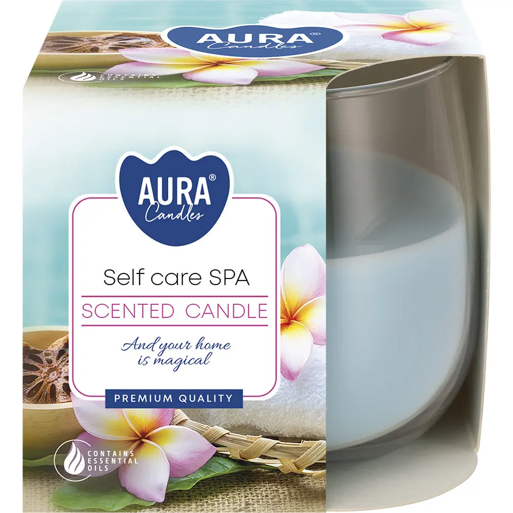 Zdjęcie produktu Świeca zapachowa w szkle Self care SPA relaksująca niebieska sn71-363