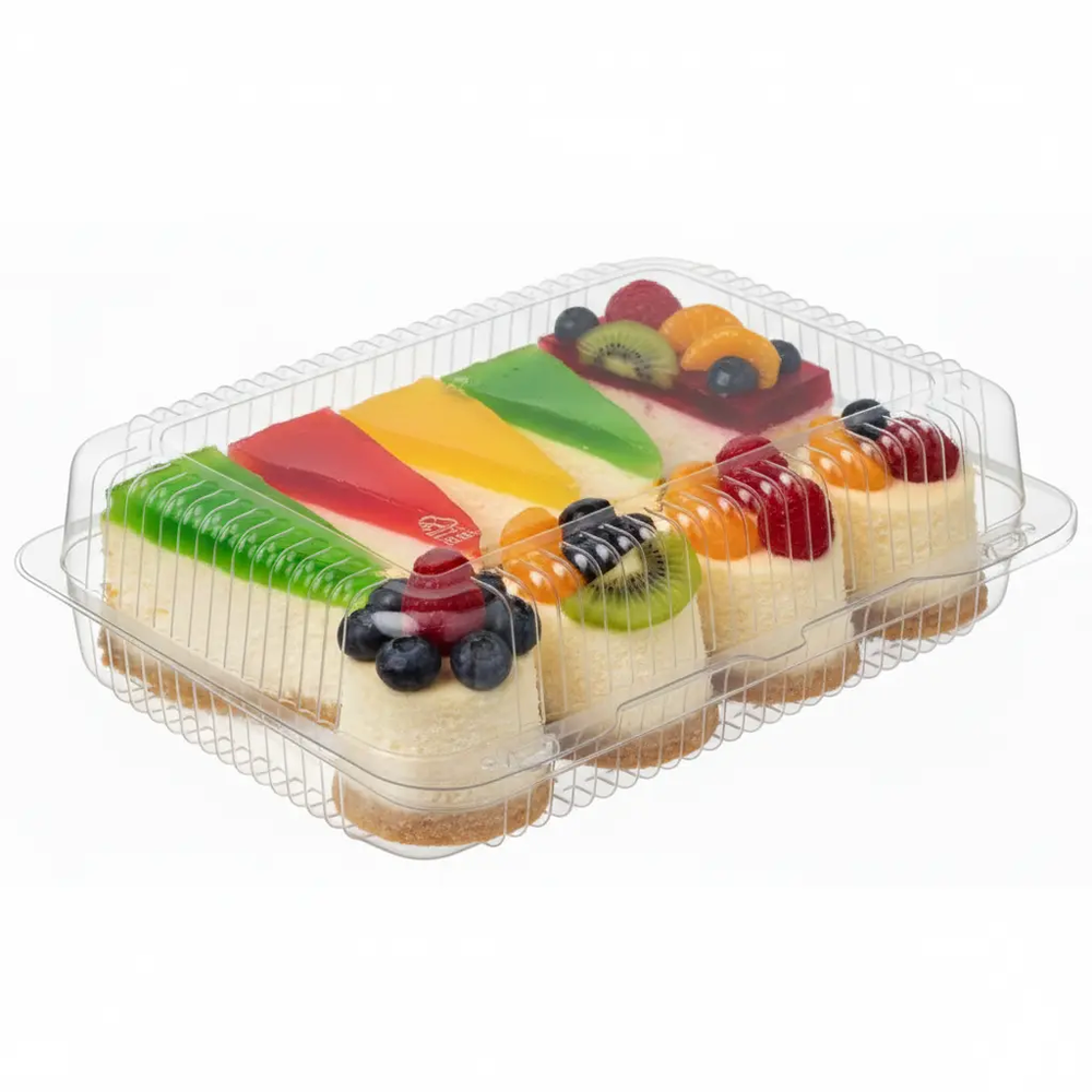 Zdjęcie produktu Pojemnik na Ciasto prostokątny cukierniczy zamykany PET 266x198x70mm KP840579 50szt. 
