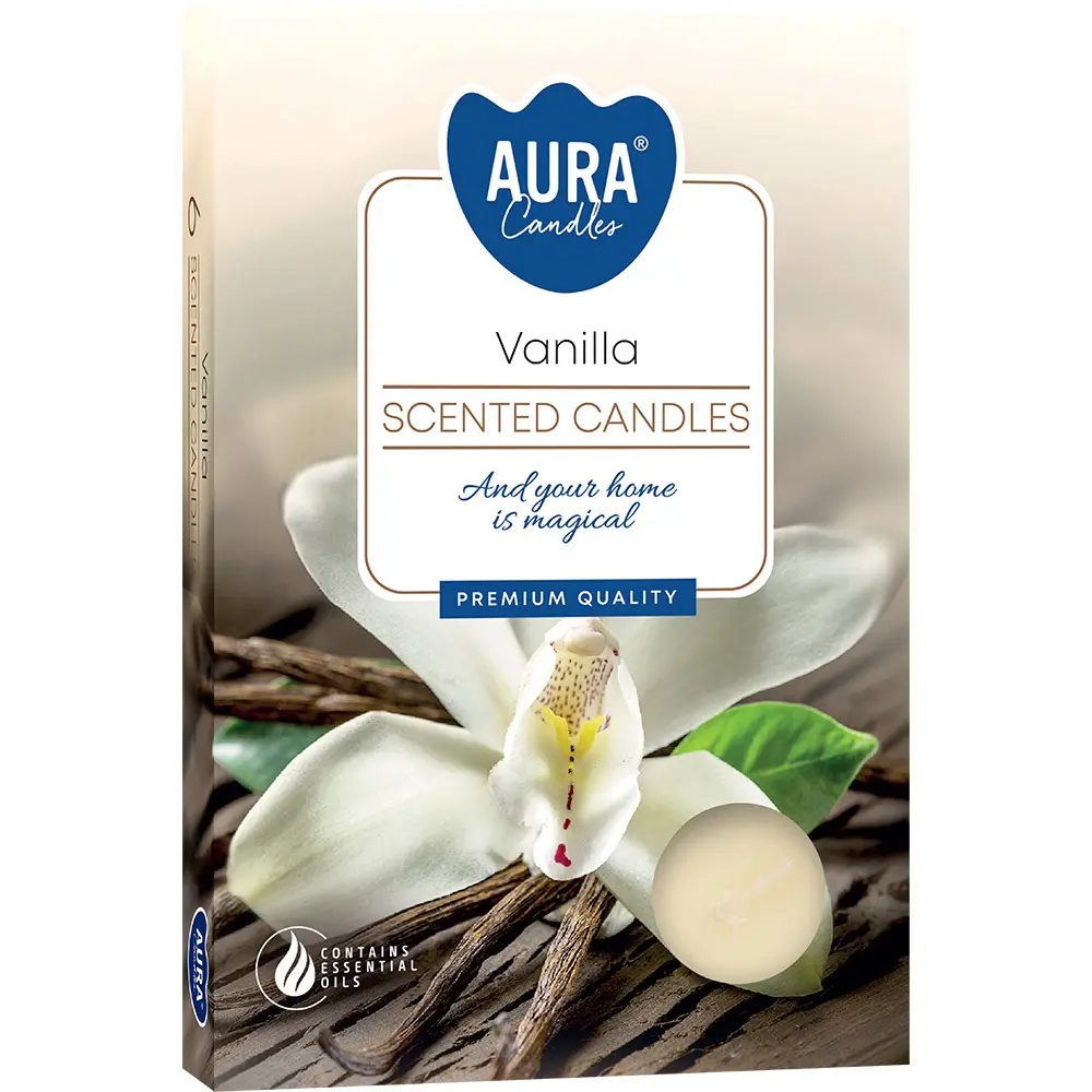 Zdjęcie produktu Podgrzewacze zapachowe tealighty świeczki wanilia 6 sztuk p15-67