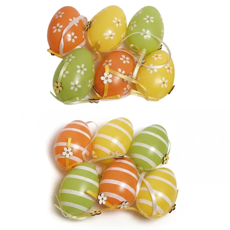 Zdjęcie produktu Pisanki Wielkanocne Zawieszki Jajka Ozdobne Mix Wzór 6szt.
