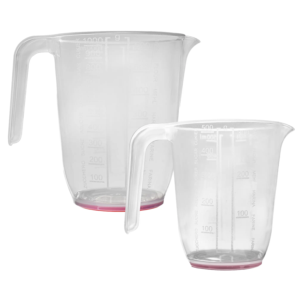 Zdjęcie produktu Zestaw Dzbanków Cuca z miarką System Antypoślizgowy Flexi plastik 0,5l+1l