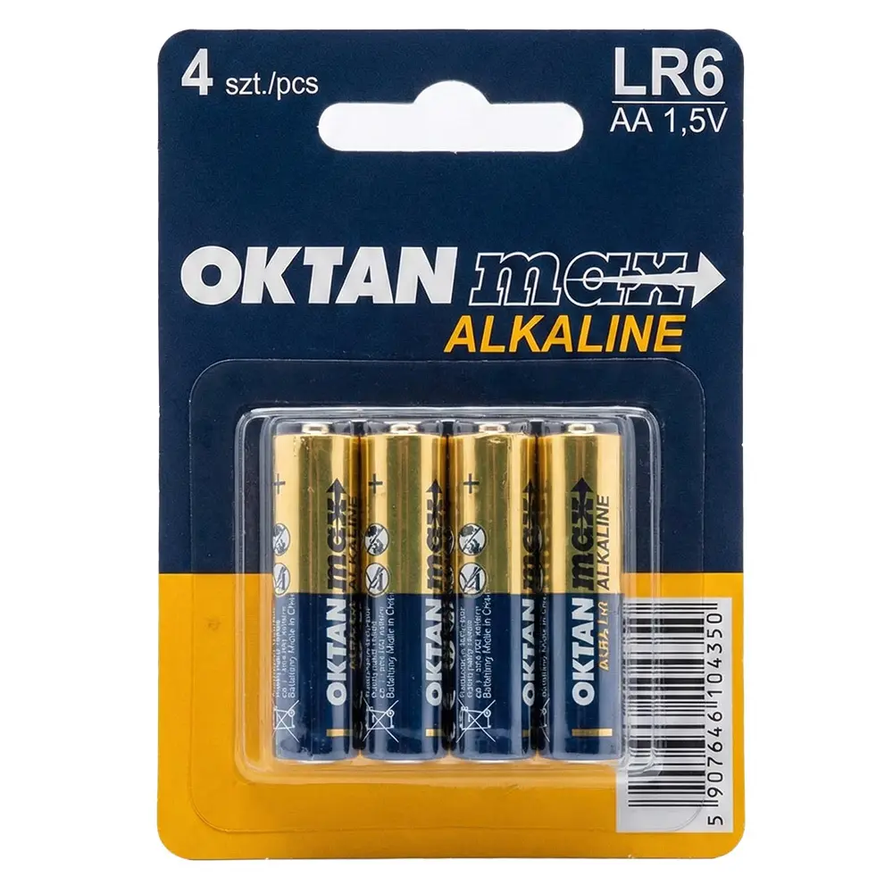 Zdjęcie produktu Bateria alkaliczna LR6 AA 1,5v mocna do zabawek latarek zestaw 4 szt.