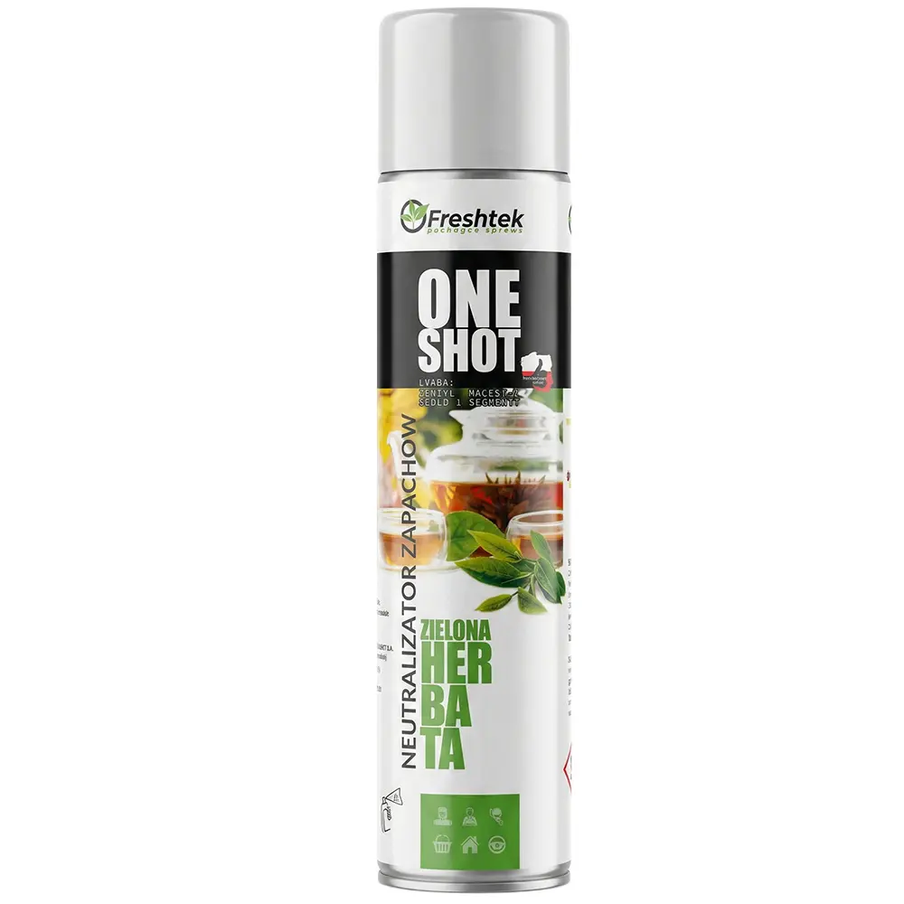 Zdjęcie produktu Odświeżacz powietrza neutralizator zapachów one shot Zielona herbata spray 600 ml