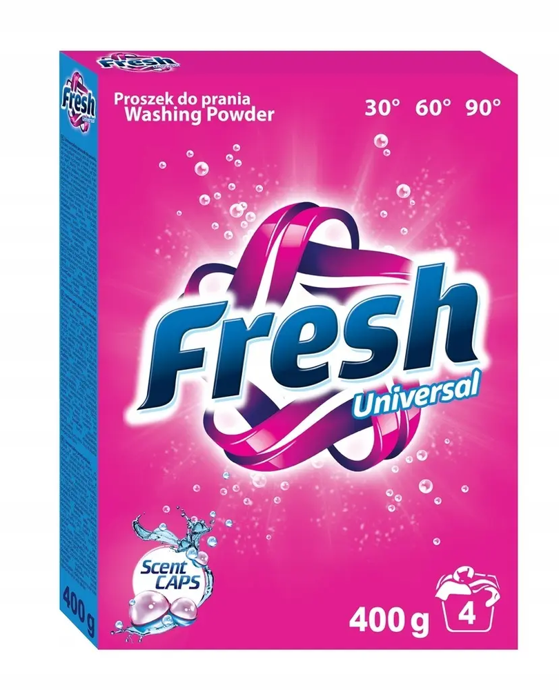 Zdjęcie produktu Proszek do prania Fresh Universal skuteczne pranie białe kolor 400g