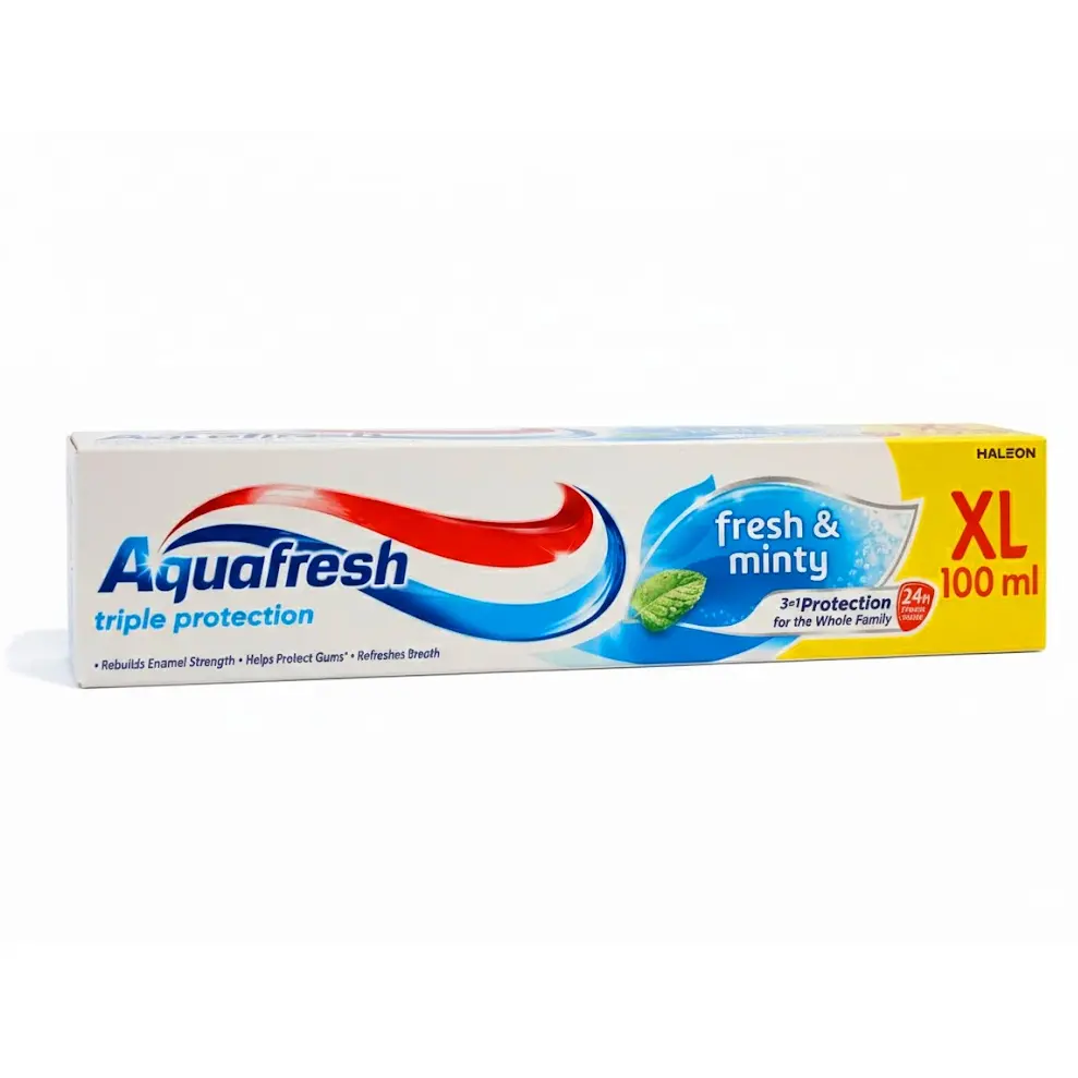 Zdjęcie produktu Pasta do zębów Aquafresh Fresh&Minty potrójna ochrona odświeżająca 100ml