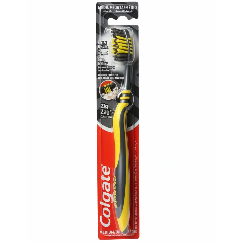 Zdjęcie produktu Szczoteczka do zębów COLGATE Zig Zag Charcoal średnia medium 1szt.