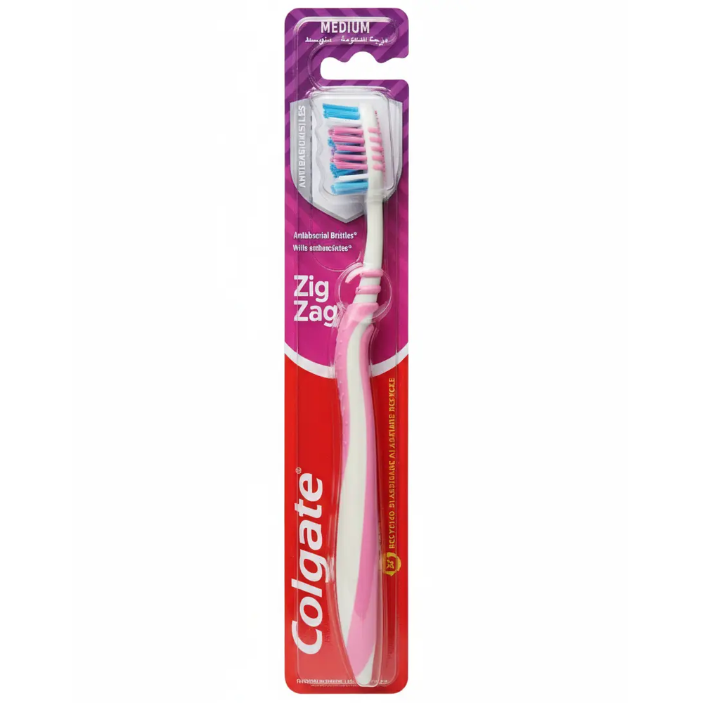 Zdjęcie produktu Szczoteczka do zębów Colgate ZigZag Medium średnia czyści przestrzenie 1szt.