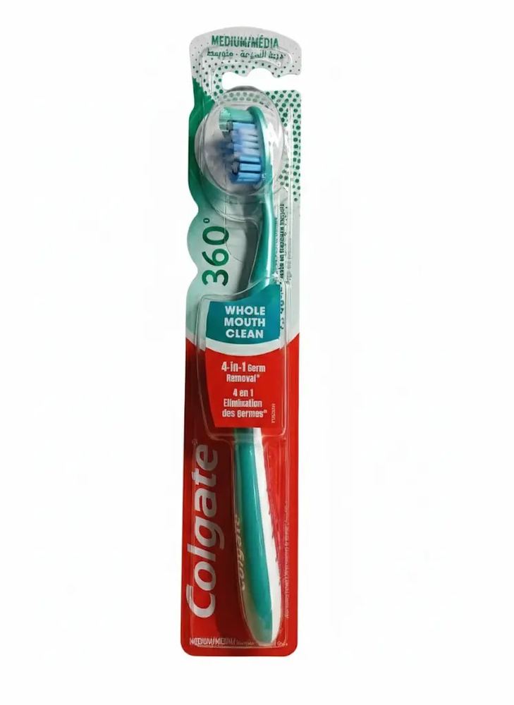 Zdjęcie produktu Szczoteczka do zębów Colgate 360 Whole Mouth Clean Medium Średnia Mix kolor 1szt.