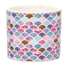 Zdjęcie produktu Osłonka ceramiczna na doniczkę na kwiaty ozdobna dekoracyjna 12,5x12,5x11,5 cm mix wzór 1 szt.