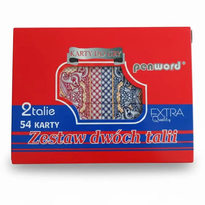 Zdjęcie produktu Karty do gry talia 2x54 sztuki Crown mix kolorów 9 cm 6 cm 2 cm