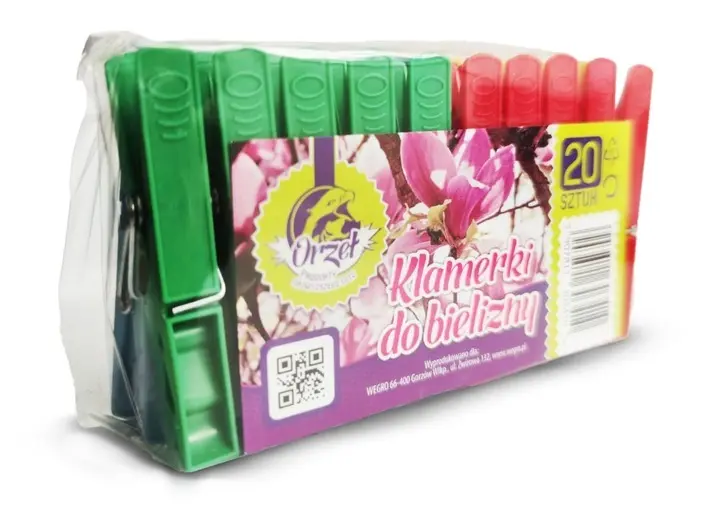 Zdjęcie produktu Klamerki do bielizny spinacze do prania mocne zestaw 20 sztuk 7 cm 1 cm
