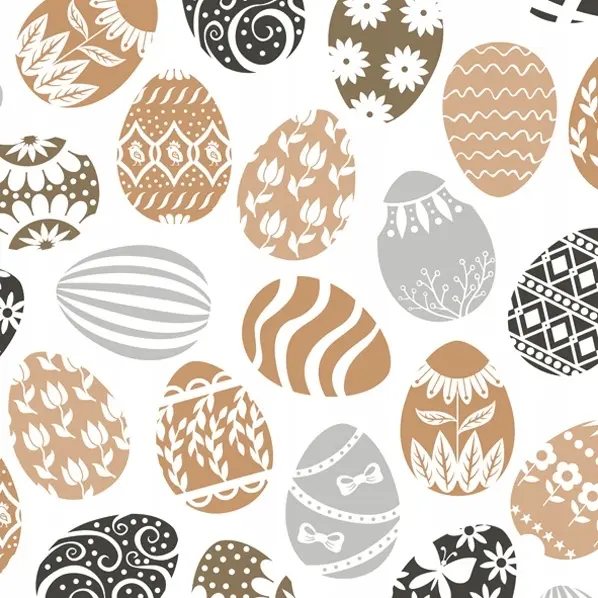 Zdjęcie produktu Serwetki Papierowe Wielkanocne Daisy graphic elegant eggs 33x33 cm 20 sztuk