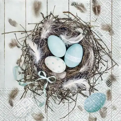 Zdjęcie produktu Serwetki Papierowe Wielkanocne Daisy pastel blue eggs 33x33 cm 20 sztuk