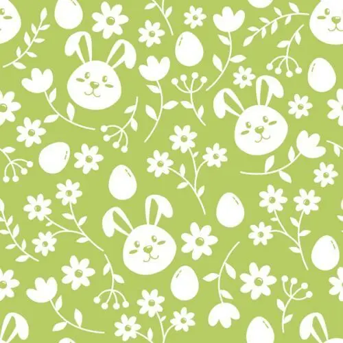 Zdjęcie produktu Serwetki Papierowe Wielkanocne Daisy zielone zające kwiaty 33x33 cm 20 sztuk