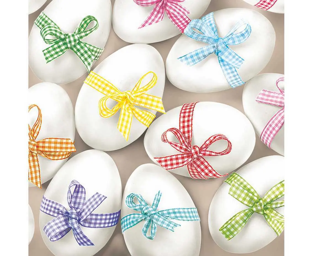 Zdjęcie produktu Serwetki papierowe wielkanocne Daisy Ribbon Eggs 20 sztuk 33x33 cm