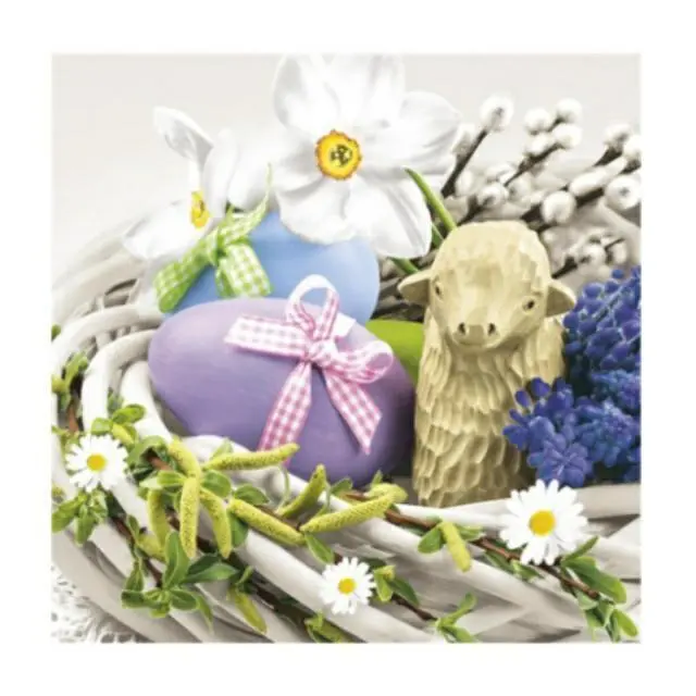 Zdjęcie produktu Serwetki papierowe Wielkanocne Daisy Wooden Lamb 20 sztuk 33x33 cm