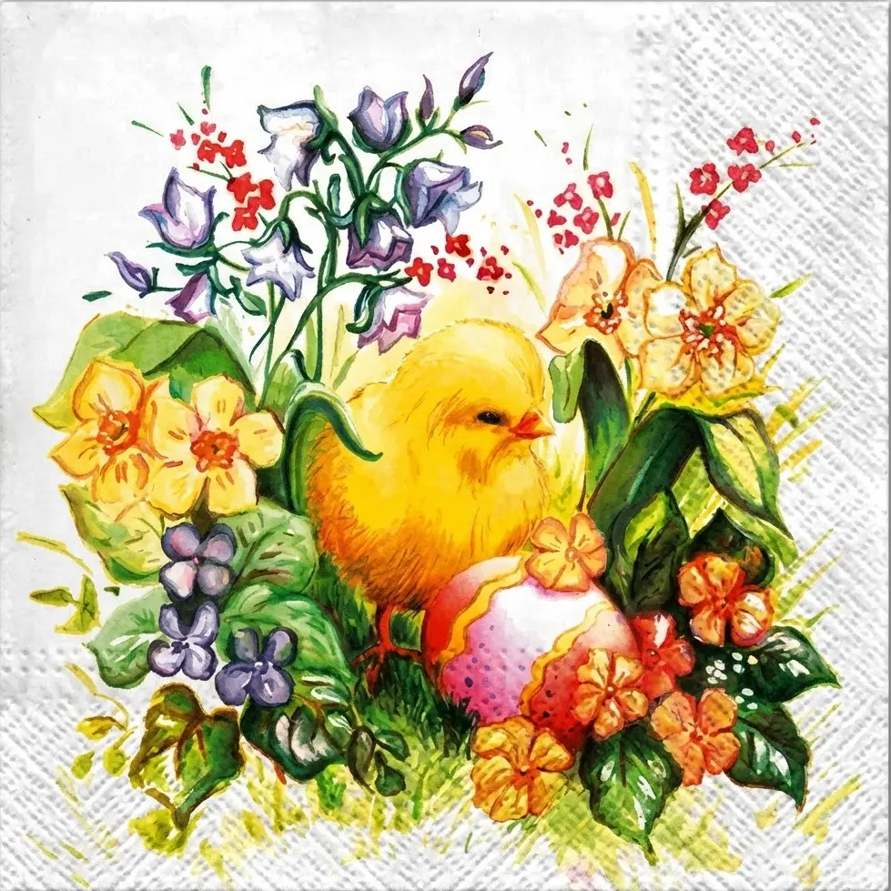 Zdjęcie produktu Serwetki papierowe Wielkanocne Daisy kurczaczek i pisanka 33x33 cm 20 szt.
