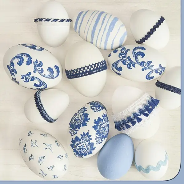 Zdjęcie produktu Serwetki papierowe Wielkanocne Daisy Blue style eggs 33x33 cm 20 szt.